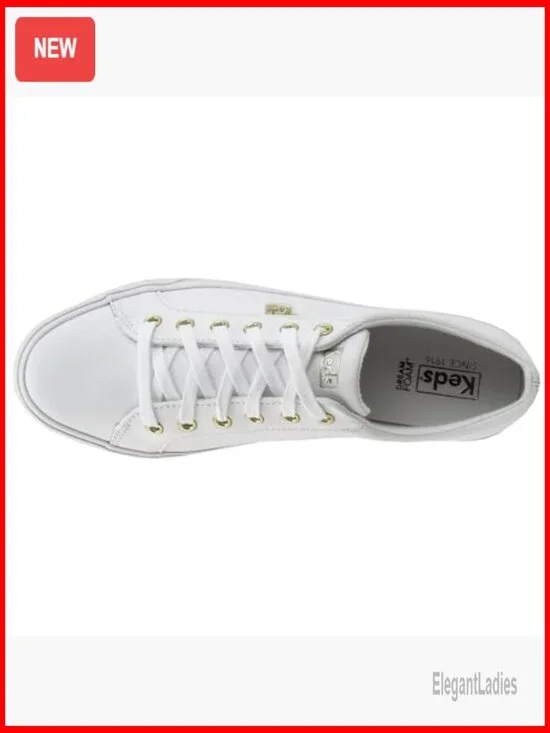 Women's Hidden Wedge Sneakers, Canvas Lace-Up, Lightweight Comfort - Picture 6 of 7